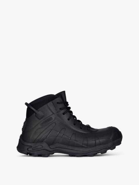 Givenchy BOGS LACE UP BOOTS IN RUBBER AND NEOPRENE