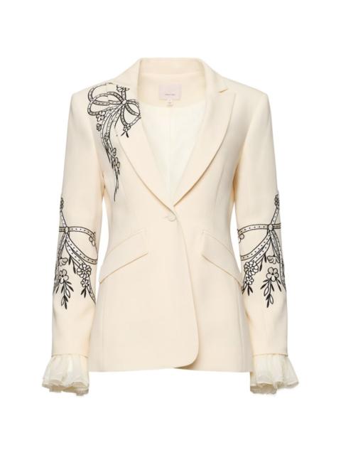 Cinq à Sept Cheyenne cascading ribbon blazer