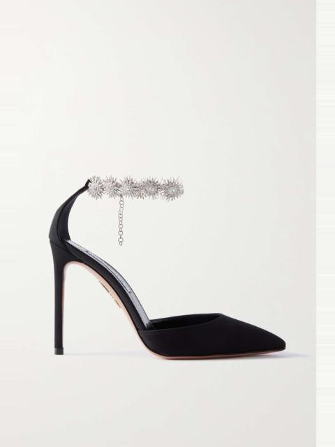 AQUAZZURA Comet 105 crystal-embellished faille sandals