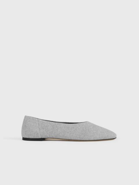 TOTEME Slip jersey ballerinas grey melange