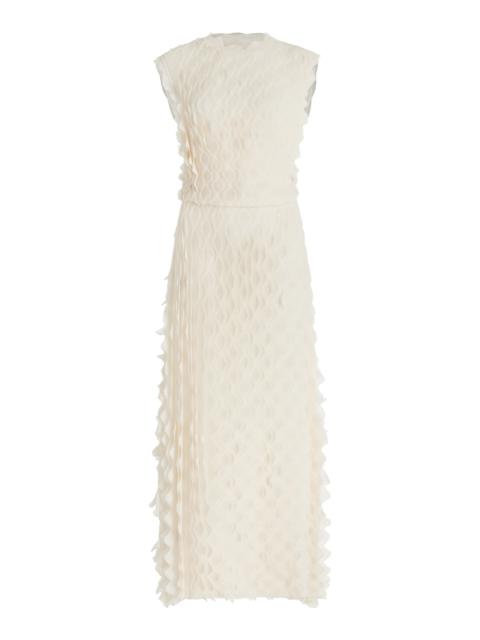 Kaelyn Textured Cotton-Blend Maxi Dress white