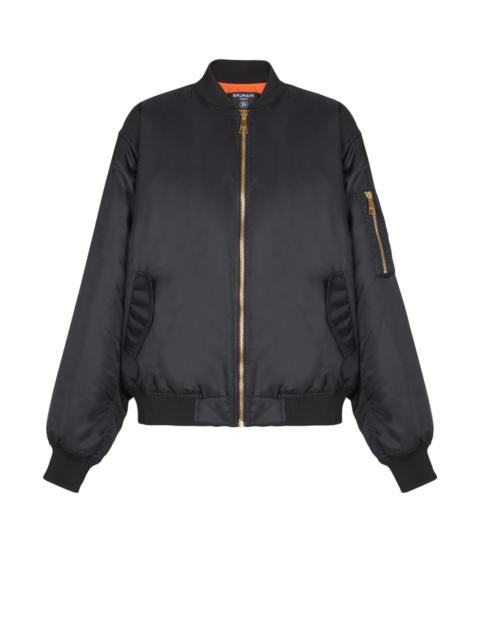 Balmain Printed nylon bomber jacket