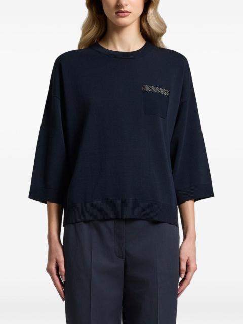 PESERICO cotton pocket sweater