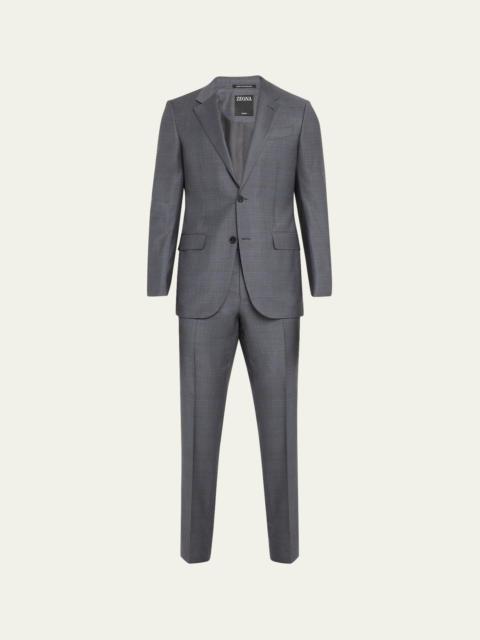 ZEGNA Men's Two-Tone Plaid Wool Suit