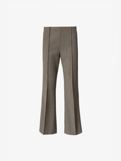 The Frankie Shop Dessa Wool Flared Pants - Beige Melange