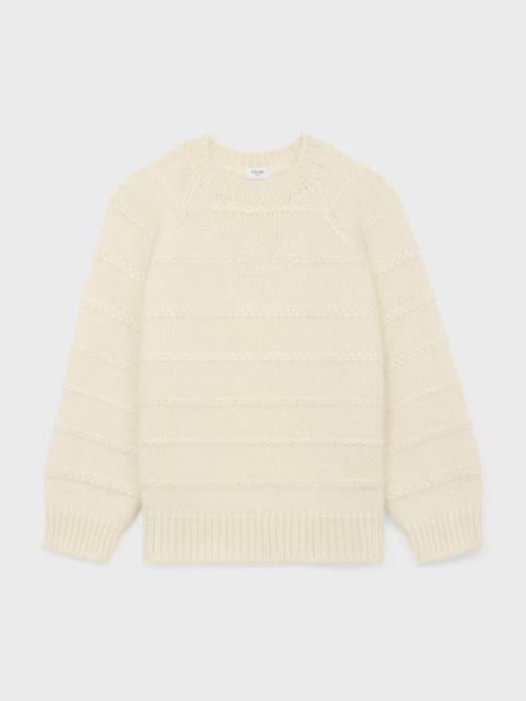 CELINE triomphe crew neck sweater in mohair and silk