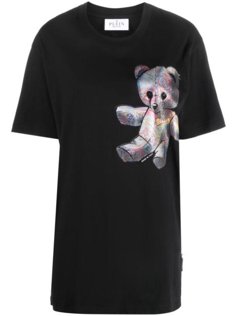 PHILIPP PLEIN teddy bear-print cotton T-shirt
