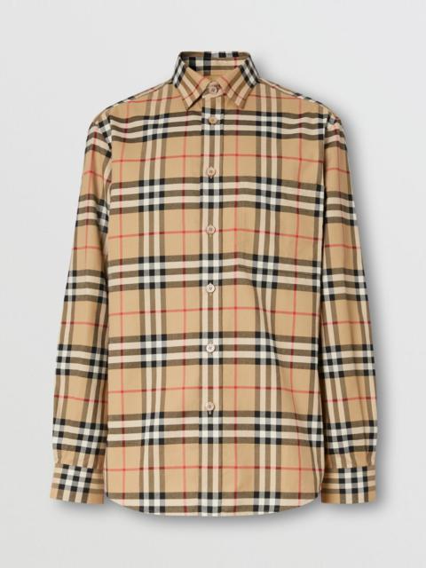 Vintage Check Cotton Flannel Shirt