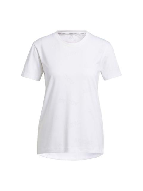 adidas (WMNS) adidas Aeroknit Tee Training Sports Quick Dry Short Sleeve White T-Shirt GQ9430