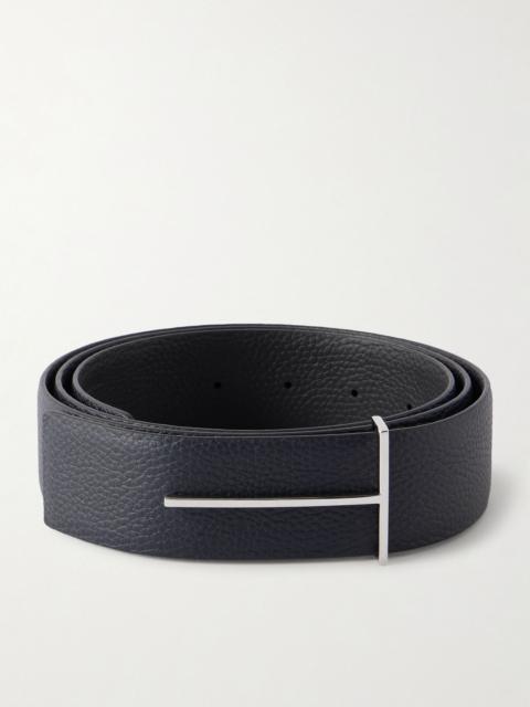 TOM FORD 3.8cm Full-Grain Leather Belt Navy