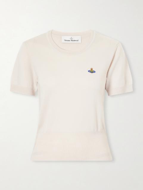 Vivienne Westwood Bea Logo-embroidered Wool T-shirt