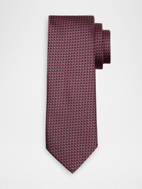 Canali Men's Houndstooth Silk Jacquard Tie