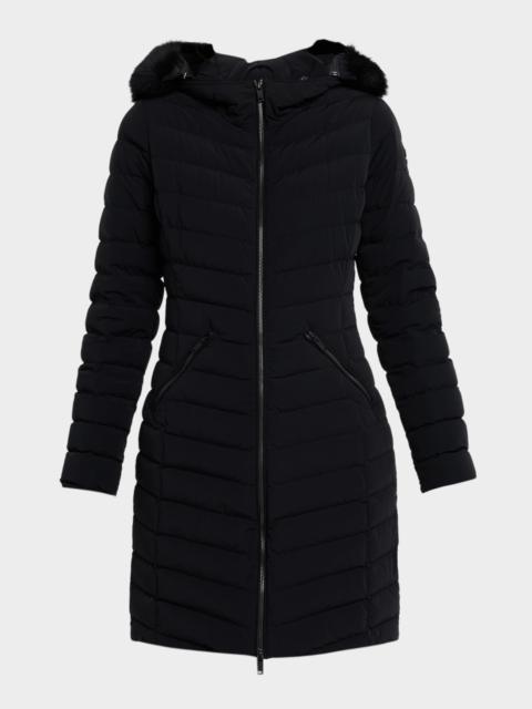 MOOSE KNUCKLES Andesite Down Parka with Removable Hood & Shearling Trim