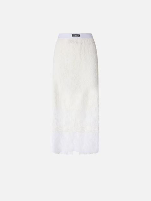 PINKO MIDI SKIRT IN LACE WITH SLITS