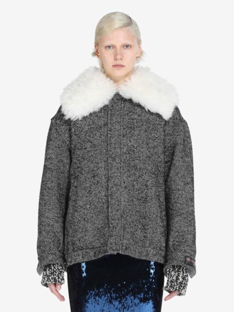 N°21 FAUX FUR-COLLAR JACKET