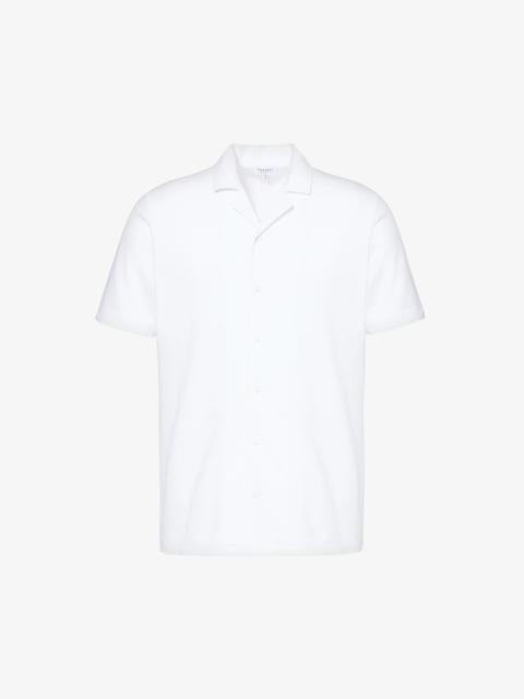 Spread-collar regular-fit cotton shirt