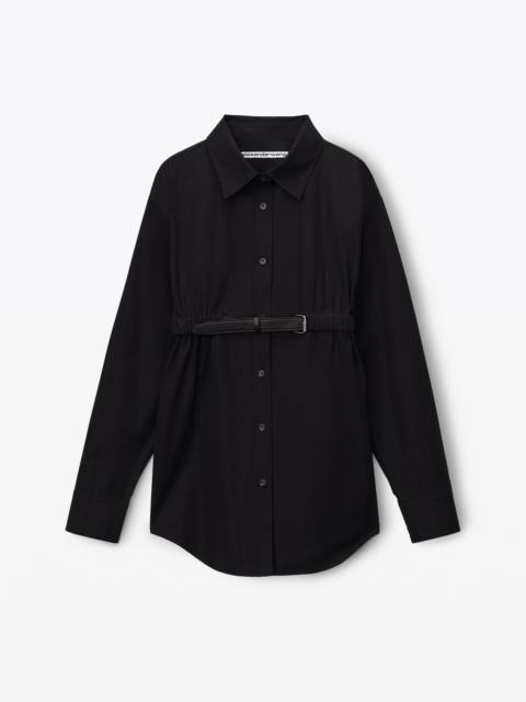 Alexander Wang belted cotton button down tunic