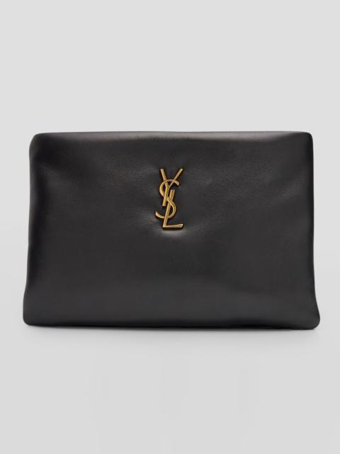 Calypso Small YSL Clutch Bag in Smooth Padded Leather