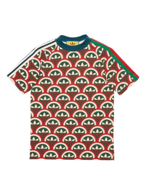 GUCCI adidas x Gucci Trefoil 인쇄 티셔츠