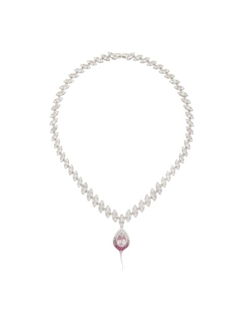 OTTOLINGER SSENSE Exclusive Silver & Pink Diamond Dip Necklace