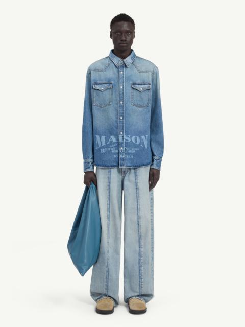 MM6 Maison Margiela Laser-printed denim shirt