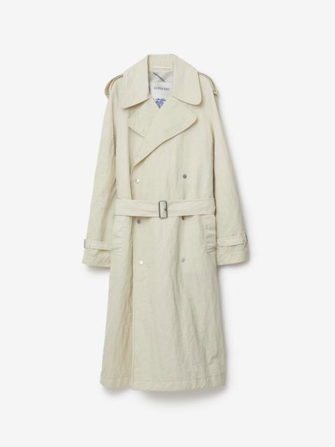 Long Nylon Trench Coat