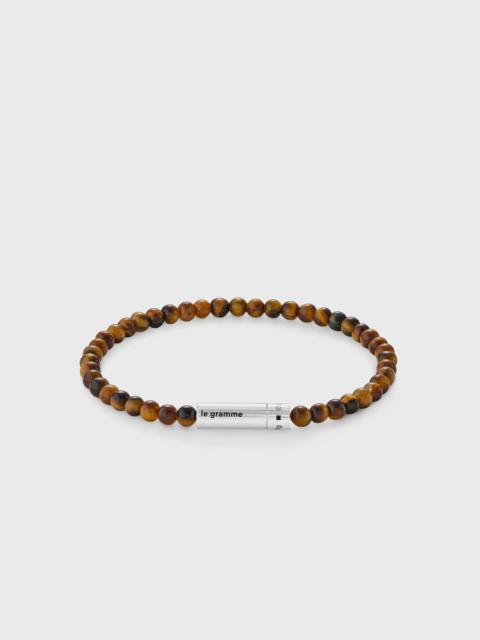 le gramme 11G TIGER EYE BEADS BRACELET