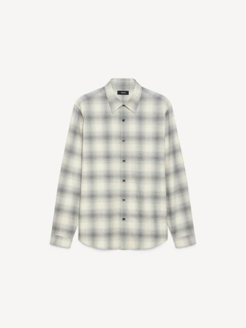 Theory Irving Shirt in Faded Plaid