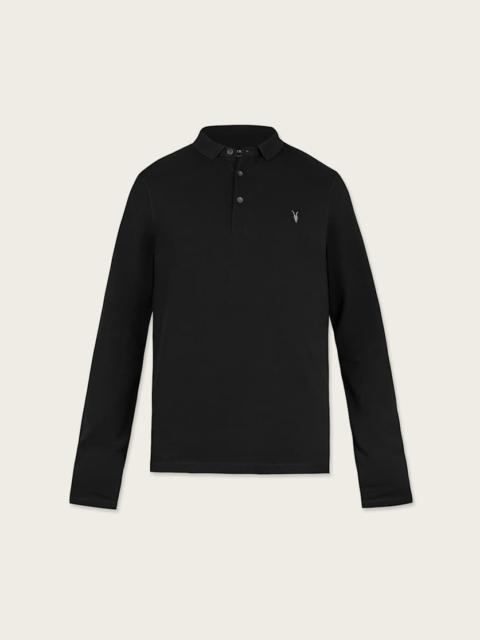 ALLSAINTS REFORM LONG SLEEVE RAMSKULL POLO SHIRT