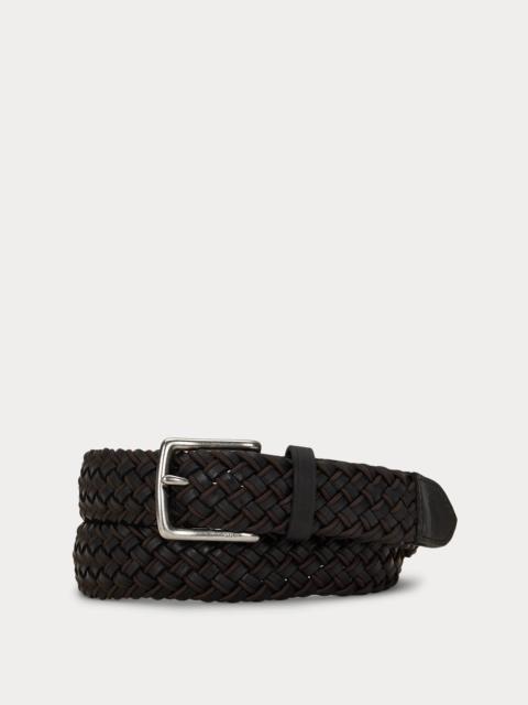 Polo Ralph Lauren Leather & Braided Cord Woven Belt