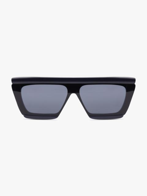 Alaïa AA104S TAPERED RECTANGULAR MASK 69 ACETATE SUNGLASSES | BLUE