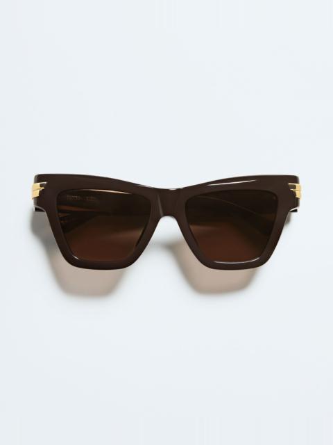 Bottega Veneta BV1489S Mitre Cat Eye Sunglasses