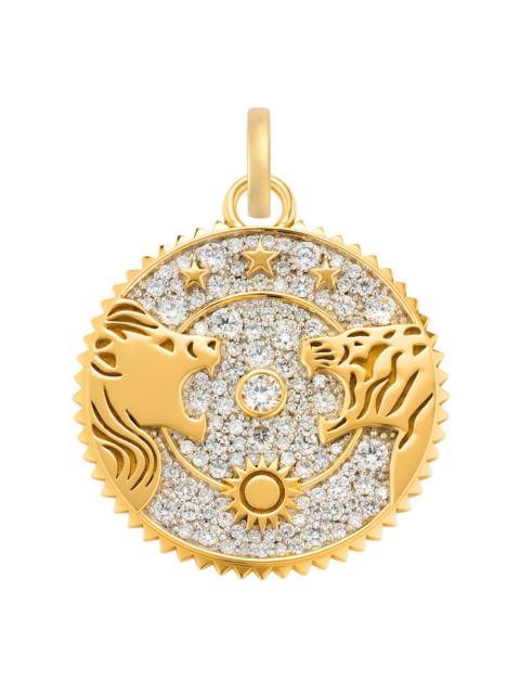 FOUNDRAE Diamond Pave Solar & Lunar Large Medallion