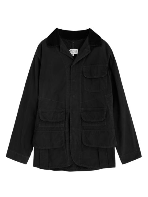 Panelled cotton-poplin jacket