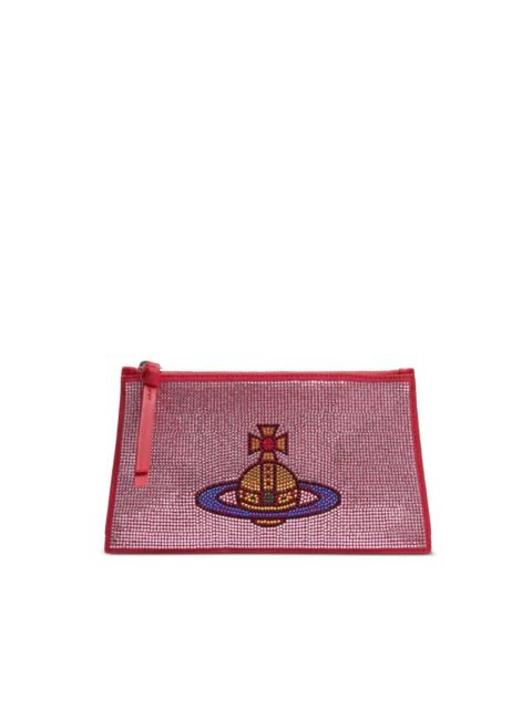 Vivienne Westwood Orb chain leather clutch bag