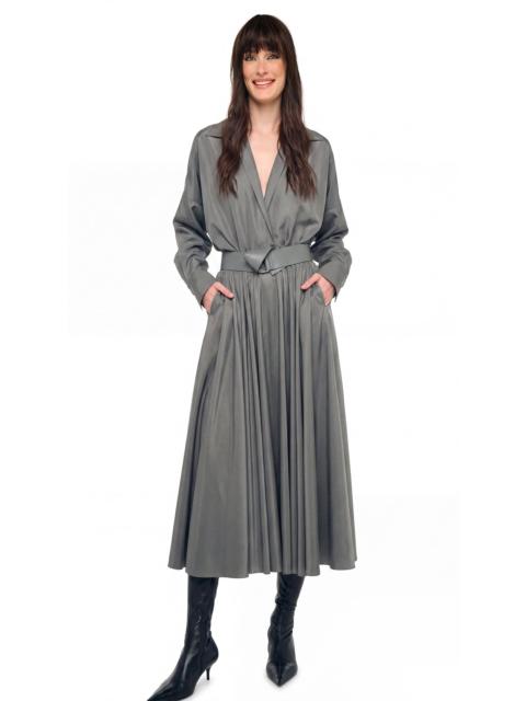 NORMA KAMALI OVERSIZED NK FLARED DRESS TO MIDCALF