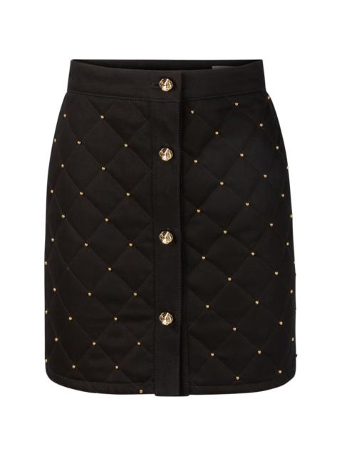 studded quilted cotton skirt