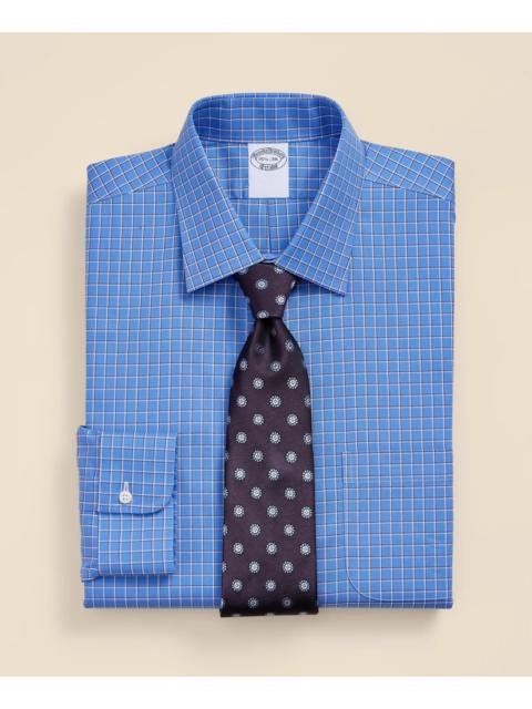 Brooks Brothers Supima® Cotton Non-Iron Pinpoint Oxford Ainsley Collar Check Dress Shirt