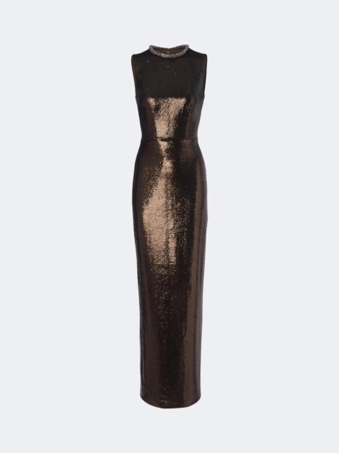 ROLAND MOURET Sequined embellished gown