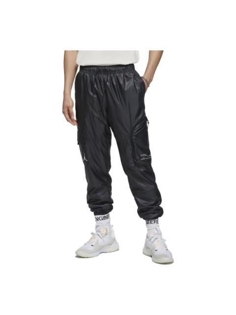 Jordan Men's Air Jordan Solid Color Logo Printing Casual Pants/Trousers Black DM1866-010