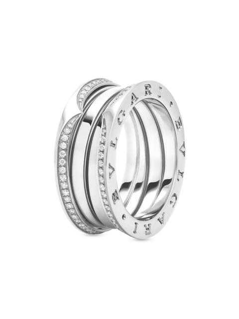 BVLGARI Women's B. zero1 18K White Gold & 0.43 TCW Diamond 3-Band Ring - White Gold