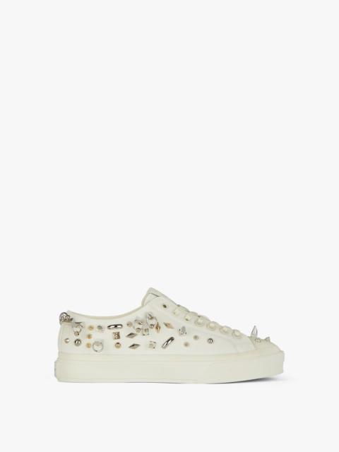 Givenchy SNEAKERS CITY IN CANVAS AND LEATHER WITH STUDS