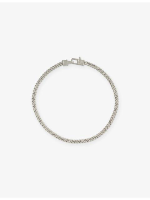TOM WOOD Curb M Rhodium-Plated 925 Sterling Silver Bracelet