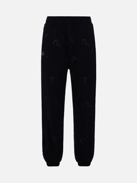 EVISU ALLOVER SEAGULL WITH DAICOCK PRINT SWEATPANTS