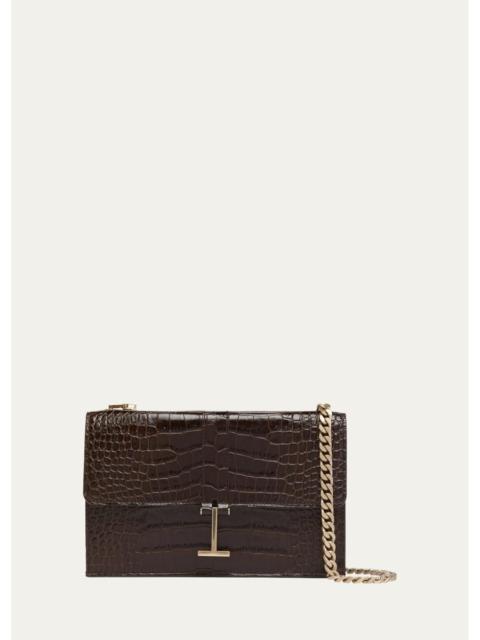 TOM FORD Small Croc-Embossed Leather Clutch Bag