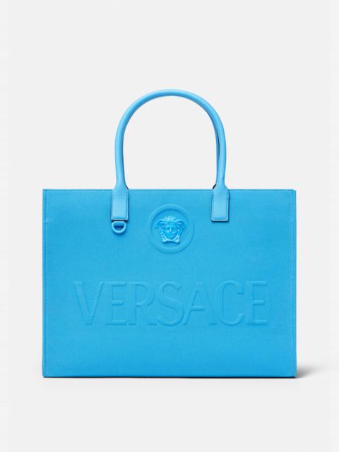 VERSACE La Medusa Canvas Tote Bag