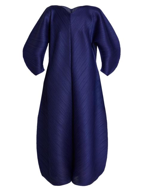 Pleats Please Issey Miyake Women's Coast Pleated Midi-Dress - Navy