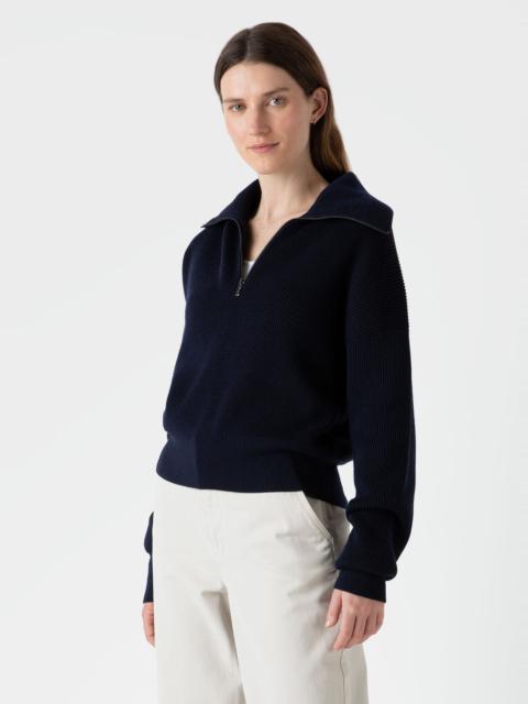 Ribbed Half Zip Jumper