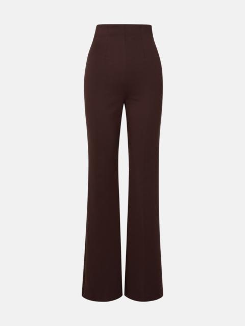 BROWN POLYAMIDE TROUSERS