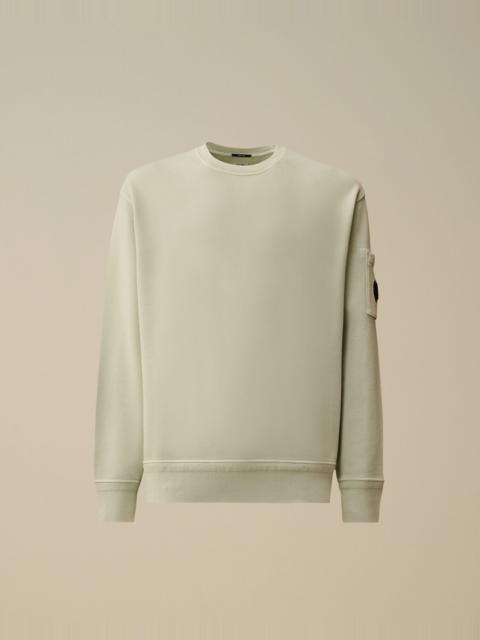 Cotton Diagonal Fleece Resist Dyed Crewneck Lens Sweatshirt